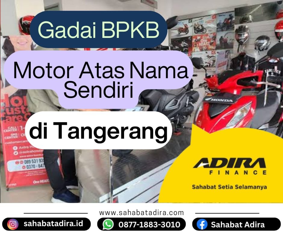 Gadai BPKB Motor Atas Nama Sendiri di Tangerang