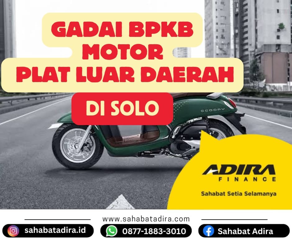 Gadai BPKB Motor Plat Luar Daerah di Solo