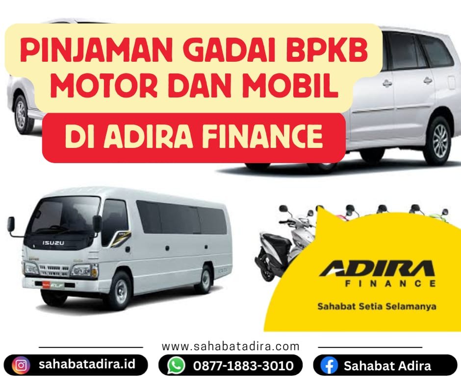 Pinjaman Gadai BPKB Motor Mobil di Adira Finance